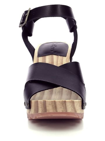 Kickers Leder-Sandaletten "Kick Wise" in Schwarz