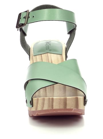 Kickers Leren haksandalen "Kick Wise" lichtgroen