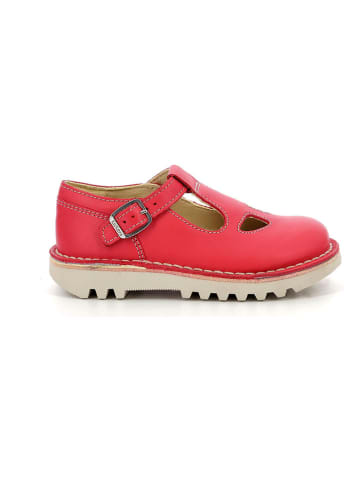 Kickers Leder-Ballerinas "Kick Mary Jane" in Rot