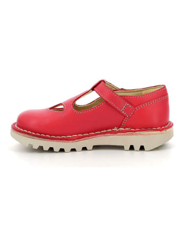 Kickers Leder-Ballerinas "Kick Mary Jane" in Rot