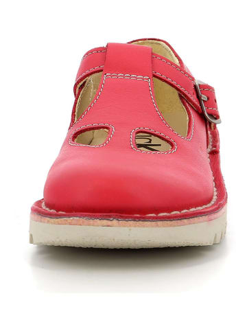 Kickers Leder-Ballerinas "Kick Mary Jane" in Rot