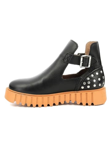 Kickers Leren boots "Kick Fantasy" Schwarz/Orange