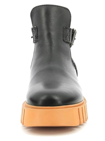 Kickers Leren boots "Kick Fantasy" Schwarz/Orange