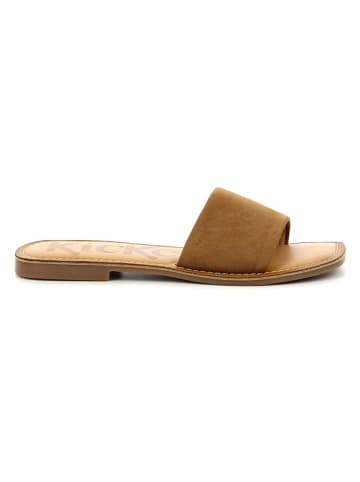 Kickers Leder-Pantoletten "Gipsi" in Hellbraun