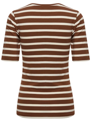 b.young Shirt in Hellbraun/ Weiß