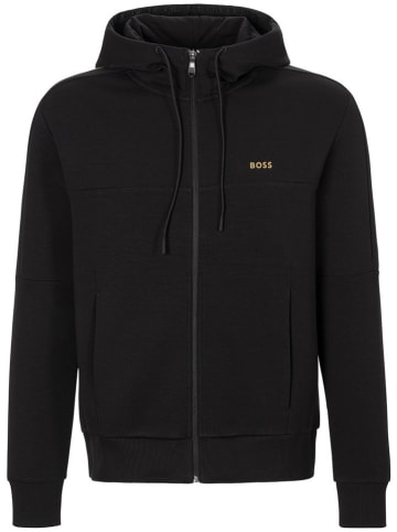 BOSS GREEN Sweatjacke in Schwarz