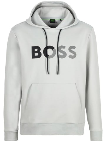 BOSS GREEN Hoodie in Hellgrau
