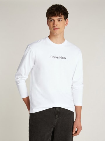 Calvin Klein Longsleeve in Weiß