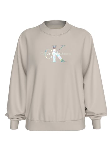 CALVIN KLEIN JEANS Sweatshirt in Creme