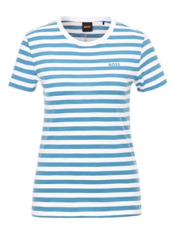 BOSS Orange Shirt wit/blauw