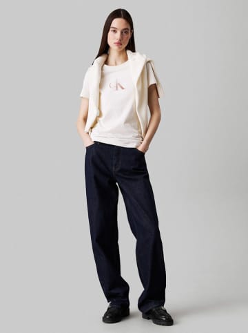 CALVIN KLEIN JEANS Koszulka w kolorze kremowym