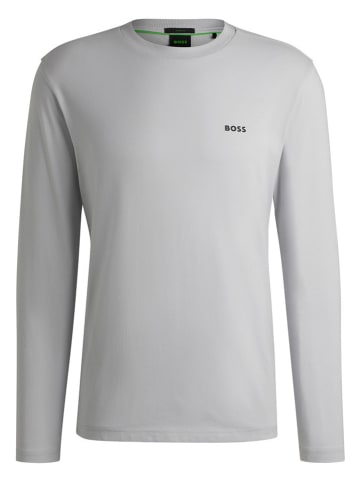 BOSS GREEN Longsleeve in Hellgrau