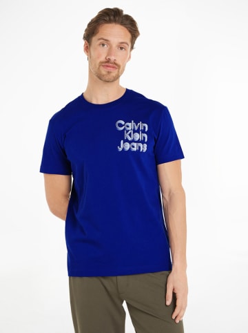 CALVIN KLEIN JEANS Koszulka w kolorze niebieskim