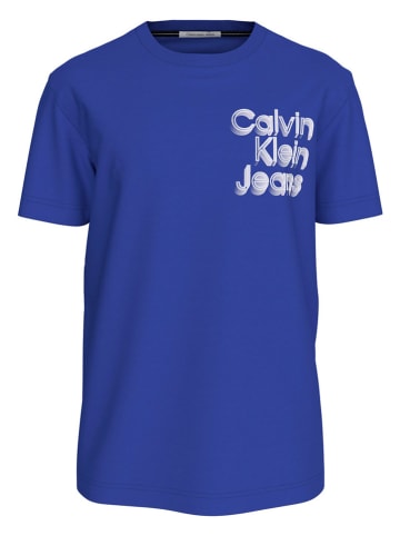 CALVIN KLEIN JEANS Koszulka w kolorze niebieskim