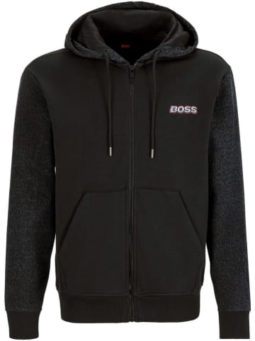 BOSS Orange Sweatjacke in Schwarz