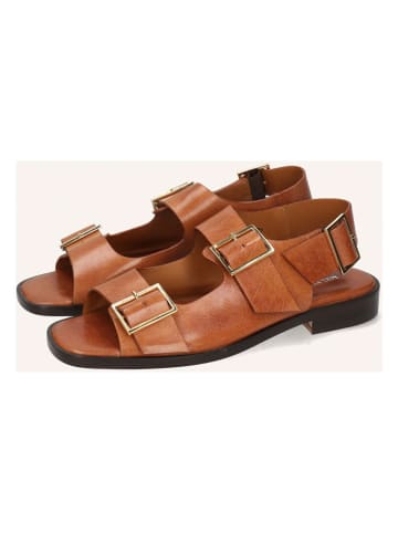 MELVIN & HAMILTON Leder-Sandalen "Everly" in Hellbraun