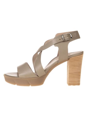 Paul Green Leder-Sandaletten in Beige