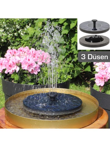 G. Wurm Solar-Wasserbrunnen in Schwarz - Ø 16 cm