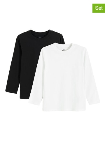 COOL CLUB 2er-Set: Longsleeves in Schwarz/ Weiß