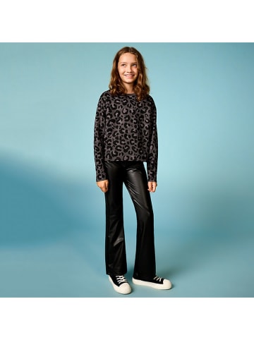 COOL CLUB Kunstleren uitlopende broek zwart