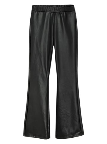 COOL CLUB Kunstleren uitlopende broek zwart