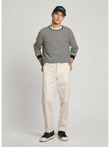 Pepe Jeans Spodnie chino "Poplin" w kolorze kremowym