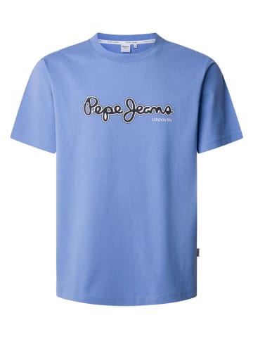 Pepe Jeans Koszulka "Dorian" w kolorze niebieskim