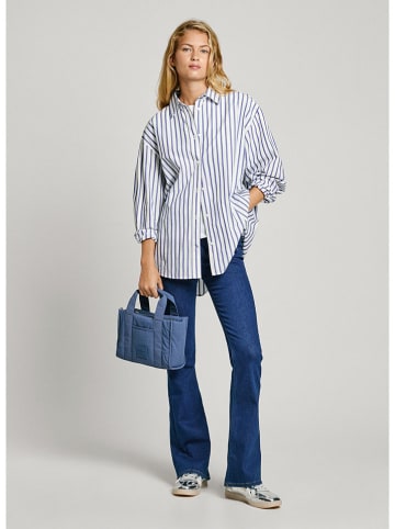 Pepe Jeans Hemd "Artemisa" in Blau/ Weiß