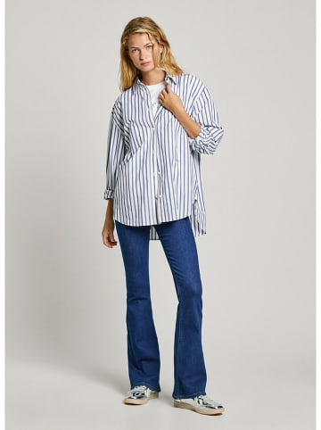 Pepe Jeans Blouse "Artemisa" blauw/wit