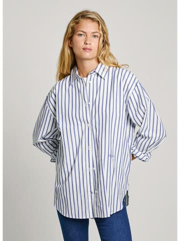 Pepe Jeans Blouse "Artemisa" blauw/wit