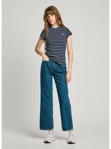Pepe Jeans Koszulka "Meribel" w kolorze granatowo-białym