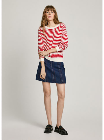 Pepe Jeans Sweter "Poppy" w kolorze czerwono-białym