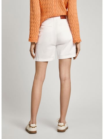 Pepe Jeans Szorty chino "Vania" - Regular fit - w kolorze białym