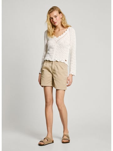 Pepe Jeans Szorty chino "Vania" - Regular fit - w kolorze beżowym