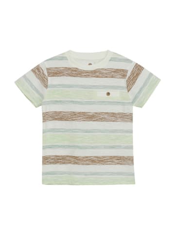 enfant Shirt in Creme/ Hellbraun/ Grün