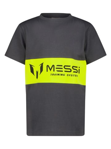 Messi Koszulka w kolorze antracytowo-limonkowym