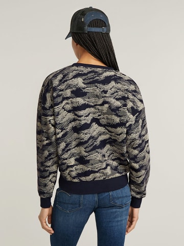 G-Star Sweatshirt in Dunkelblau/ Gold