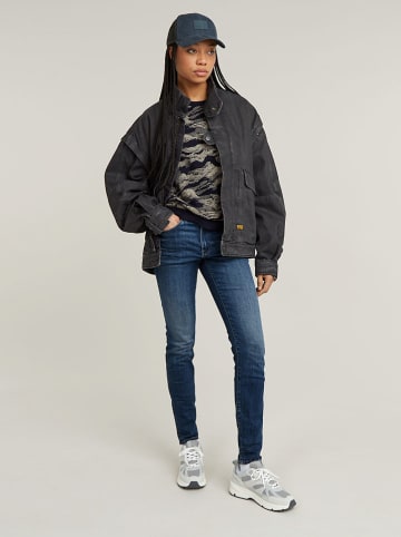 G-Star Sweatshirt in Dunkelblau/ Gold