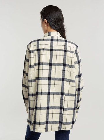 G-Star Hemdjacke in Creme/ Dunkelblau