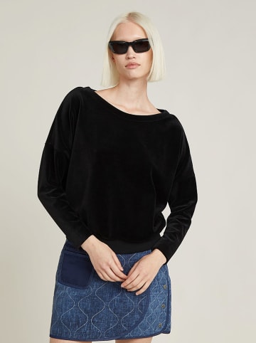 G-Star Samtbluse in Schwarz