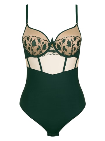 Lisca Body in Dunkelgrün/ Beige