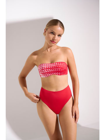 Lisca Bikini-Oberteil in Rot/ Weiß