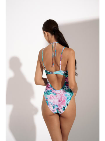 Lisca Badeanzug in Hellblau/ Rosa