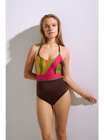 Lisca Badeanzug in Braun/ Pink