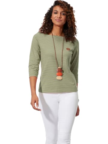 WITT WEIDEN Longsleeve in Grün/ Weiß