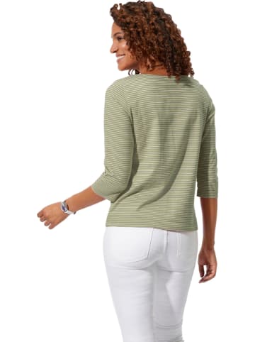 WITT WEIDEN Longsleeve in Grün/ Weiß