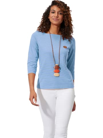 WITT WEIDEN Longsleeve in Blau/ Weiß