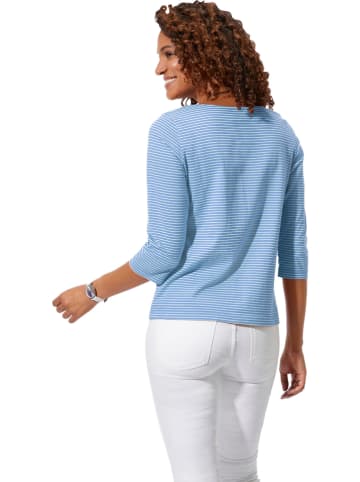 WITT WEIDEN Longsleeve in Blau/ Weiß