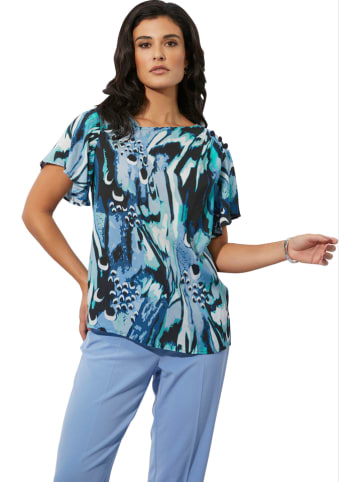 WITT WEIDEN Bluse in Blau/ Schwarz/ Weiß