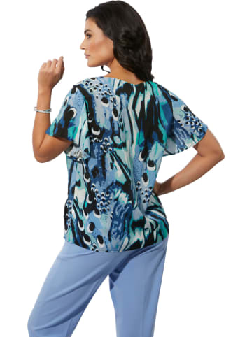 WITT WEIDEN Bluse in Blau/ Schwarz/ Weiß